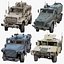 4 carros militares blindados com pacote interno em tempo real