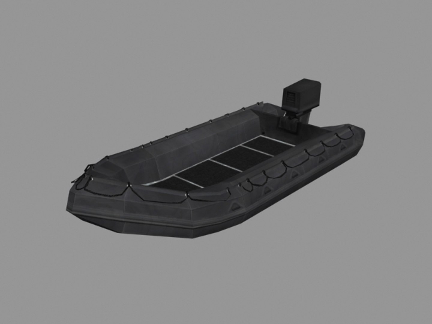 3d 3ds Boat Raft