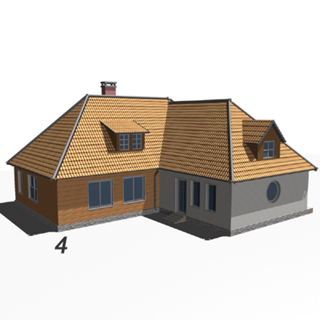 Neighborhood 3 Houses 3d 3ds