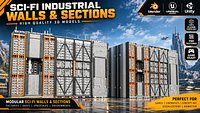 Sci-Fi Industrial Buildings Set