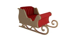 3D model Santa Claus Sleigh