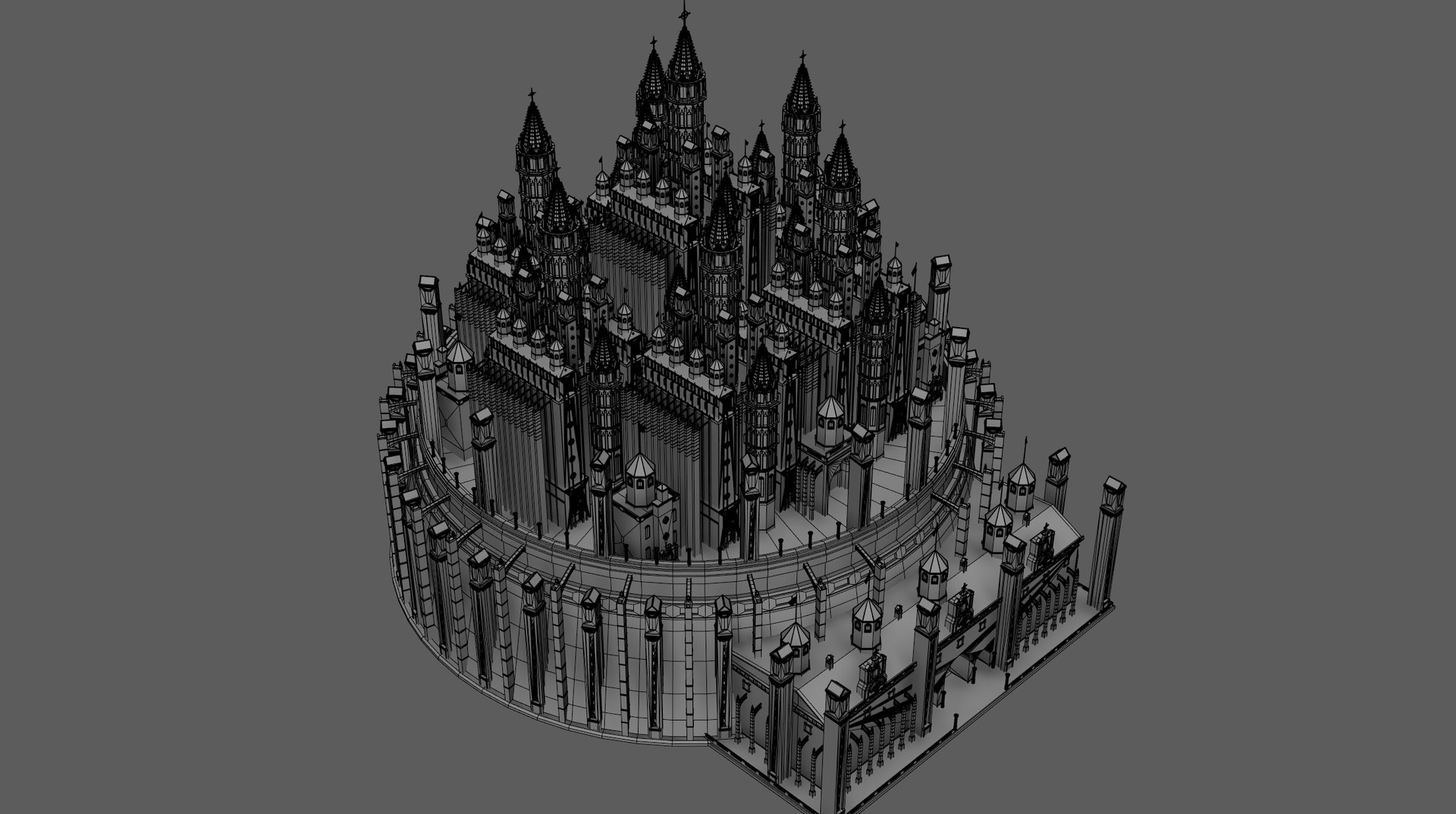 3D Big Castle V8 Model - TurboSquid 2222270