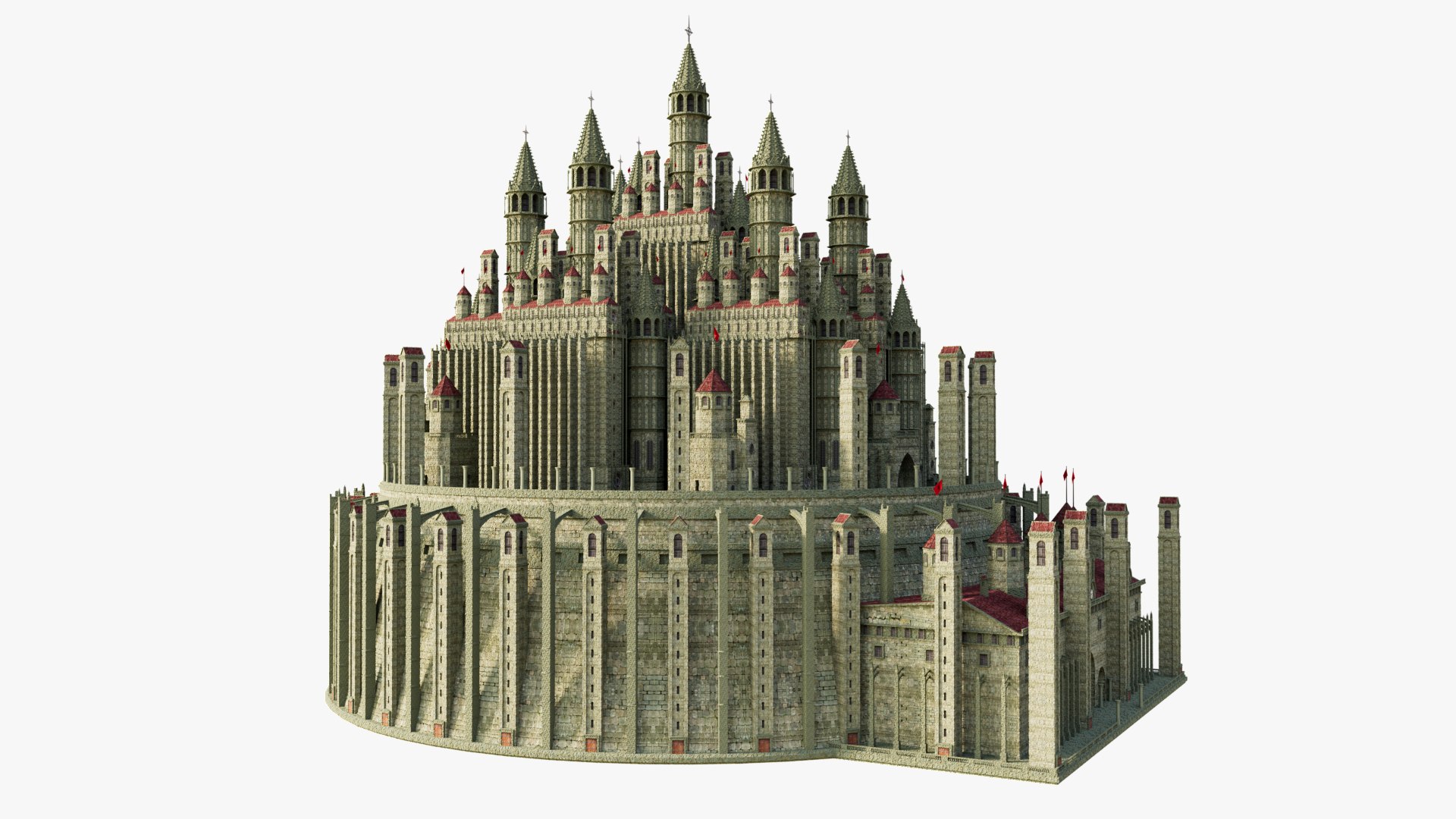 3D Big Castle V8 Model - TurboSquid 2222270