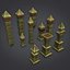 3d model dungeon cloudy set