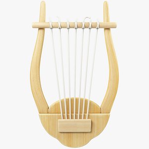 3D cartoon harp model