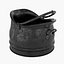 Vintage Mansion Black Coal Bucket