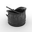 Vintage Mansion Black Coal Bucket
