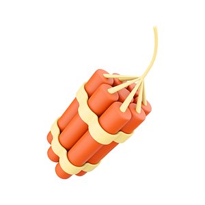 3D 3d  dynamite bomb icon model