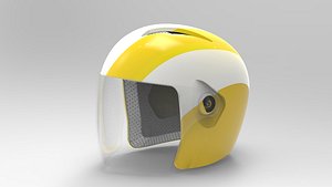 half face scooter helmet 3D model