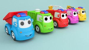 3D model cartoon car vehicle construction