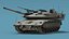 3D Dirty Israeli Tank Merkava 5 Olive Rigged for Cinema 4D