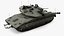 3D Dirty Israeli Tank Merkava 5 Olive Rigged for Cinema 4D