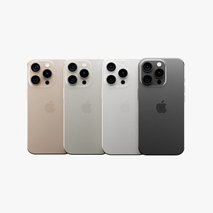 Apple iPhone 16 Pro in Official Design and Colors 3D model