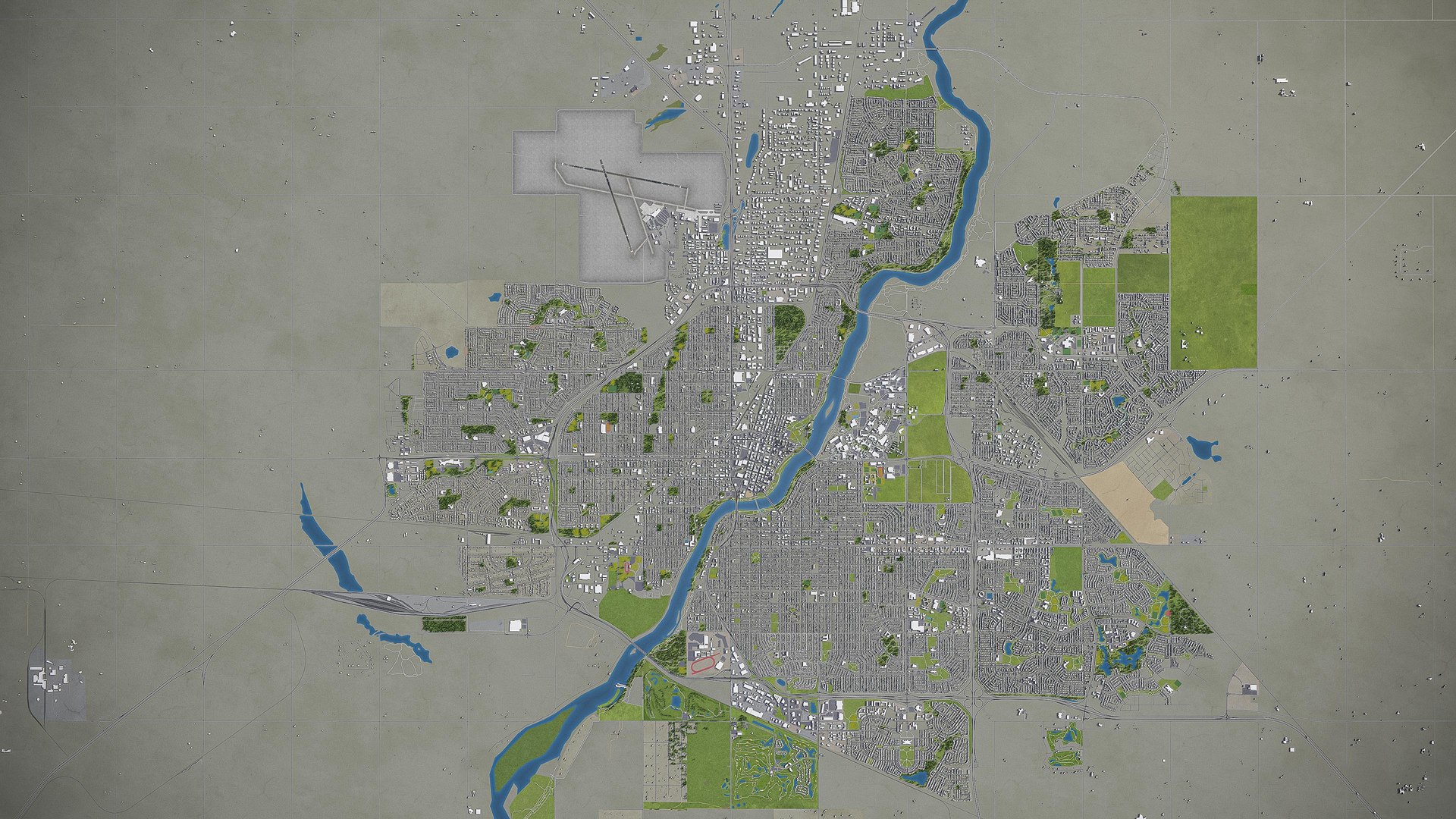 3D Model Saskatoon Surrounding - - TurboSquid 1497624