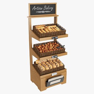 Wooden loaf bread stand 04