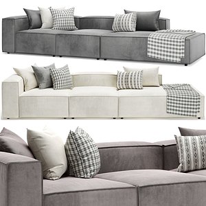 Modular Ottomane Lennone Sofa 3D model