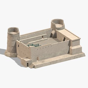 Al Batinah Castle Low Poly PBR 3D model