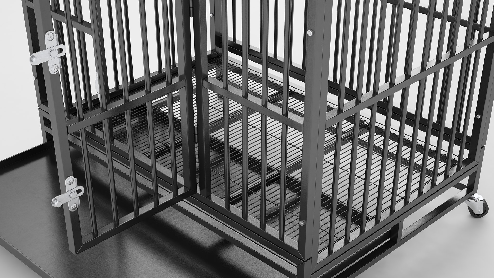 Heavy Duty Metal Dog Cage Crate 03 3D model TurboSquid 1817631