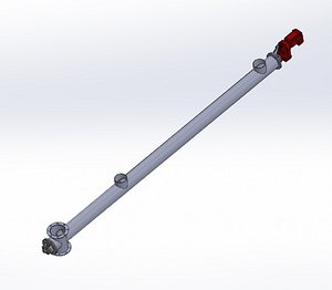 SCREW CONVEYOR 219X5000 mm 3D model