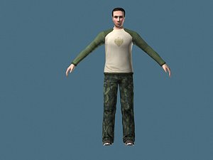 3d man male human model