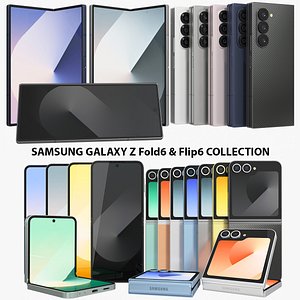 3D Samsung Galaxy Z Flip 6 and Fold 6 Collection model