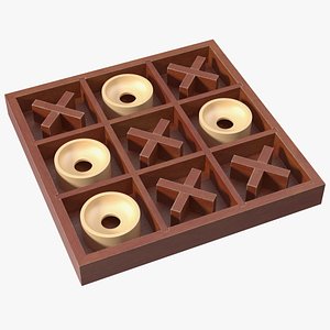 3D Tic Tac Toe Wooden Board Game