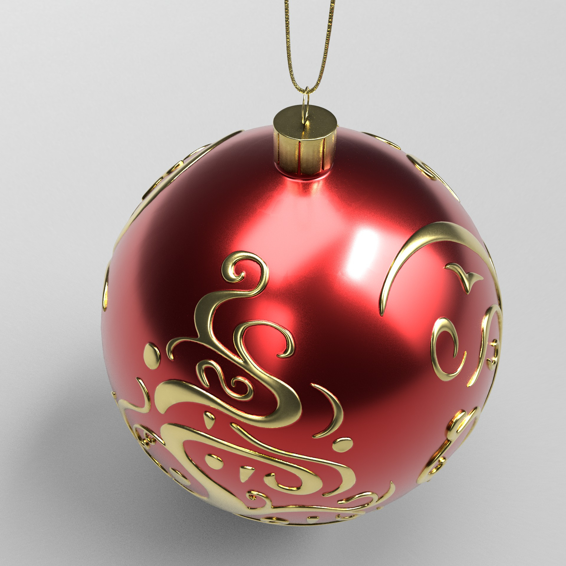 3D model christmas ball red - TurboSquid 1666366