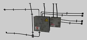 caixa luz 3d model
