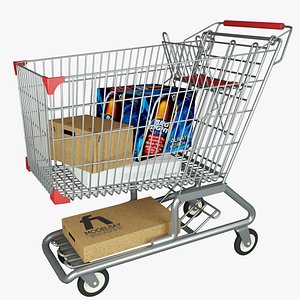 3d 3ds supermarket shopping cart
