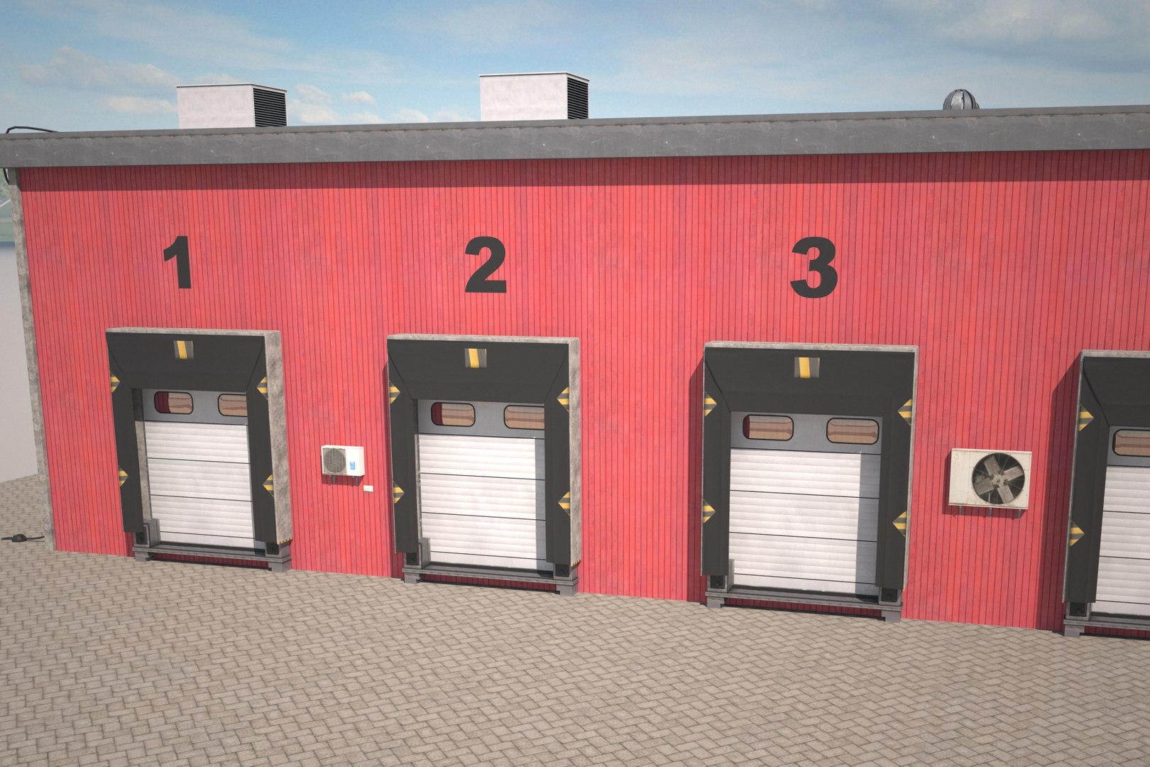 Cargo Building 3d Model
