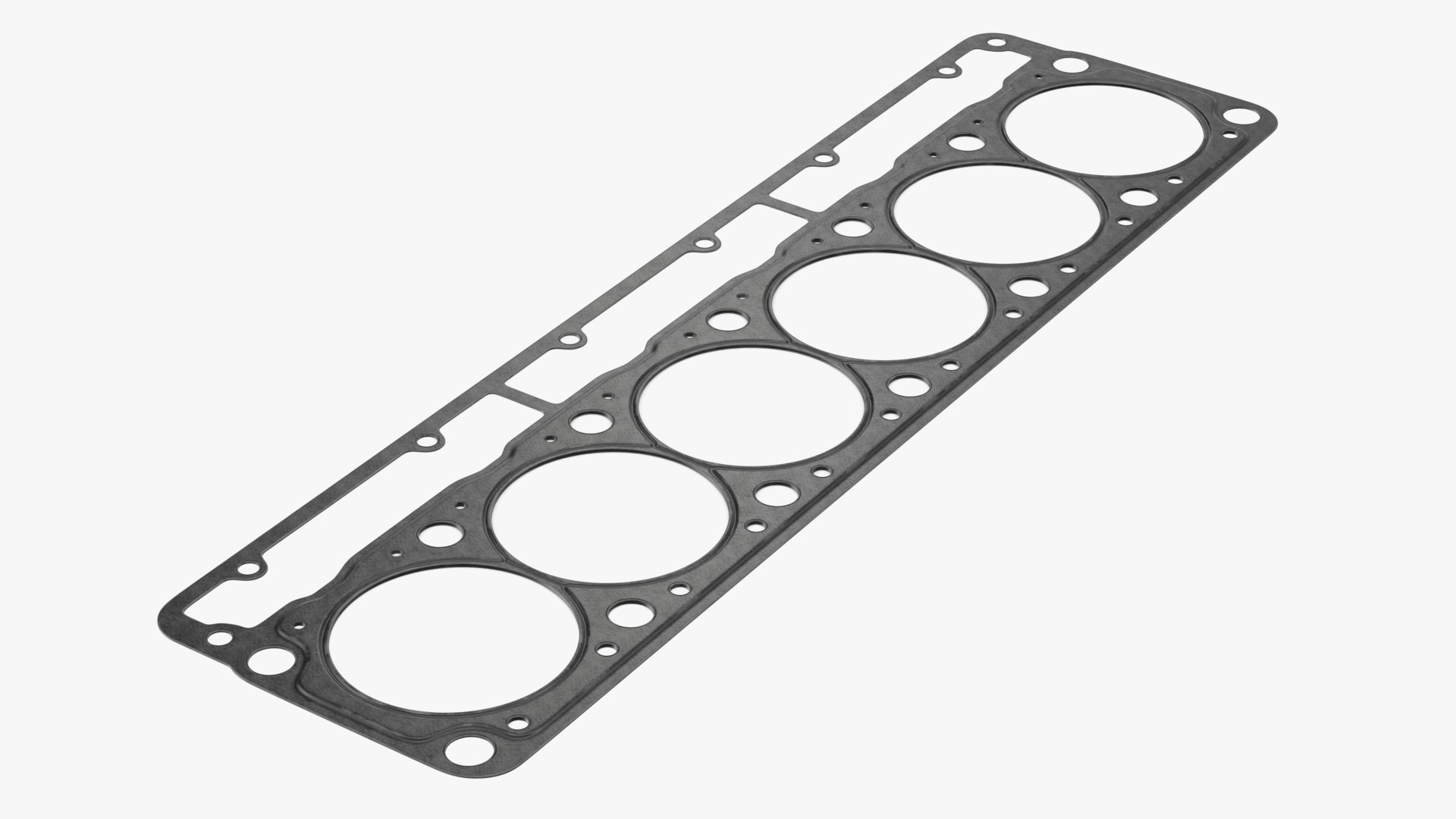 Head Gasket 6 Cylinder 325D Steel 3D model preview