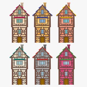 LowPoly Medieval Houses