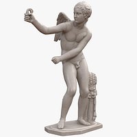 Eros with Bow Statue