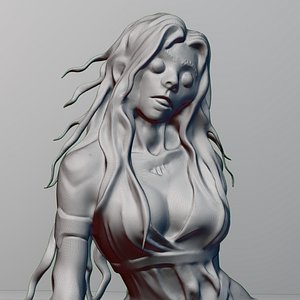 3D Zombie Woman Monster  Horror 3D Printable STL Figurine