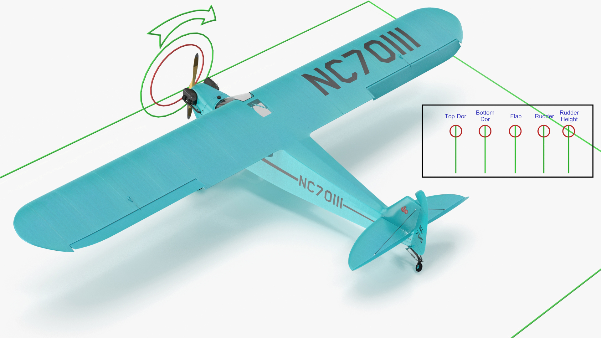 Piper Cub Aircraft Rigged Model - TurboSquid 2217891