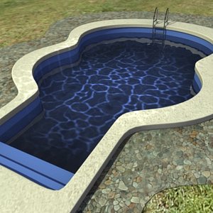 3ds max swim pool