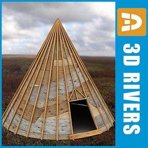 3d model nomad tent home