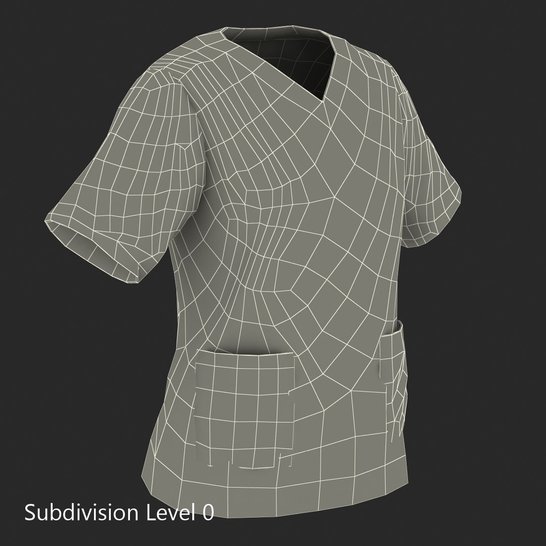 3d model female surgeon dress 14