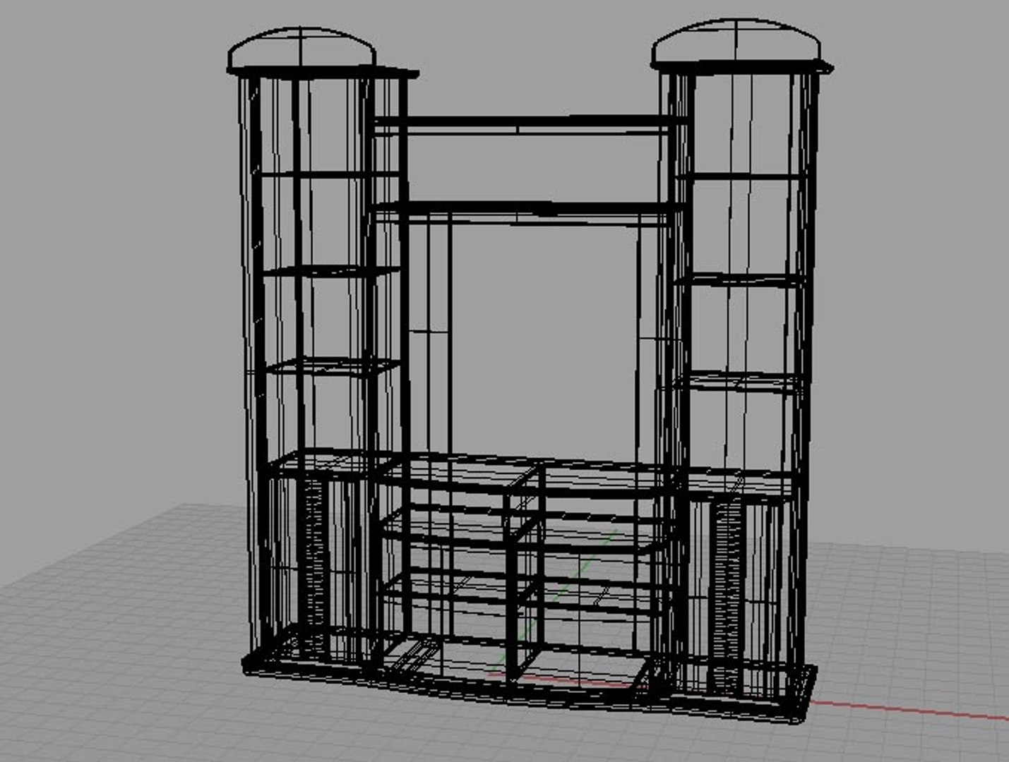 3d Model Wall Unit Classic Design
