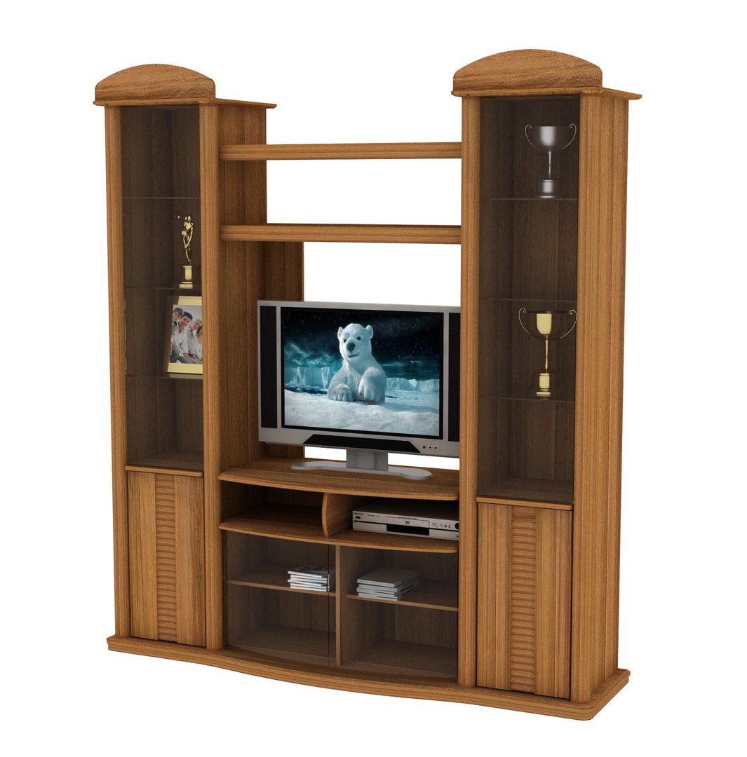 3d Model Wall Unit Classic Design