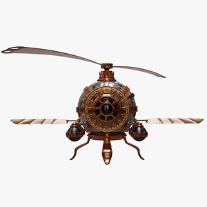 steampunk helicopter 3D model