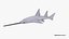 3d model sawfish fish