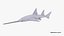 3d model sawfish fish