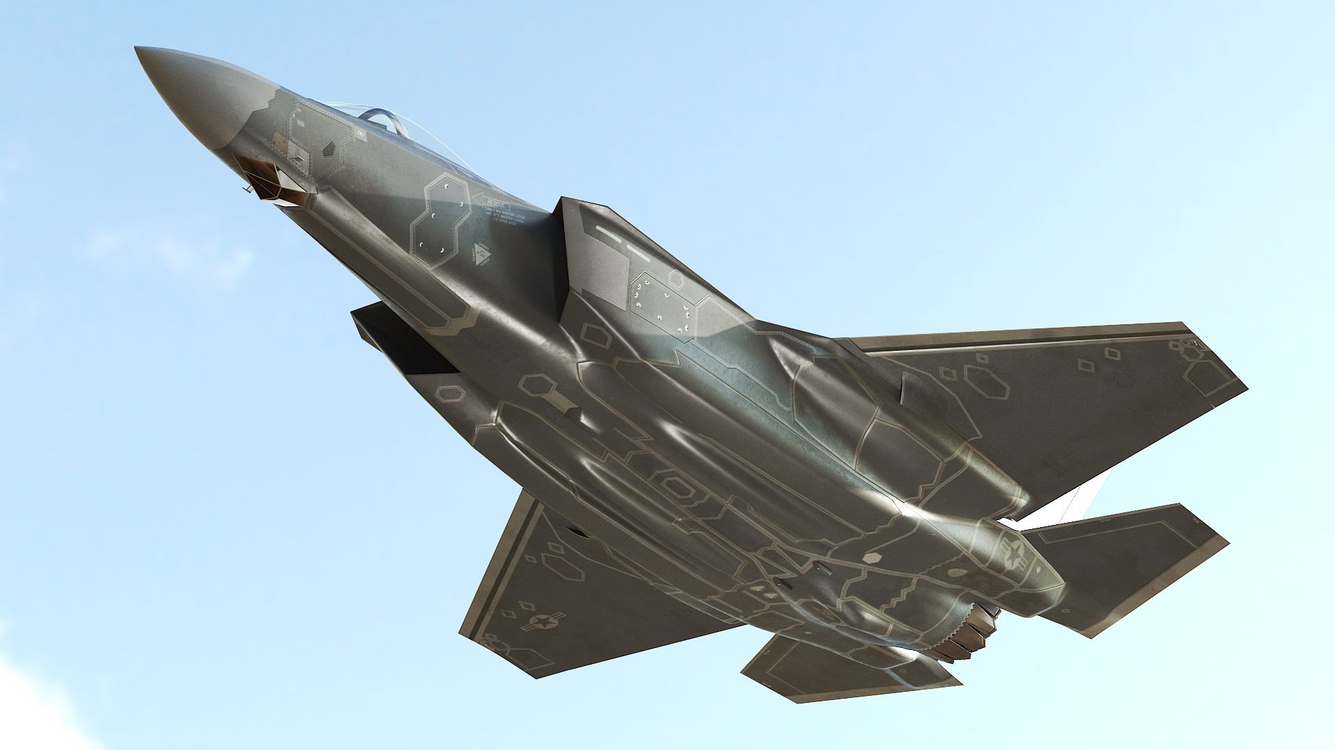 Lockheed Martin F-35A Lightning II rigged 3D model https://p.turbosquid.com/ts-thumb/Mz/SLdFH4/Ah/f35_20/jpg/1630954550/1920x1080/fit_q87/d5240e34d22e781af3334763c7ff082c40b91c42/f35_20.jpg