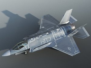 Lockheed Martin F-35A Lightning II rigged 3D model