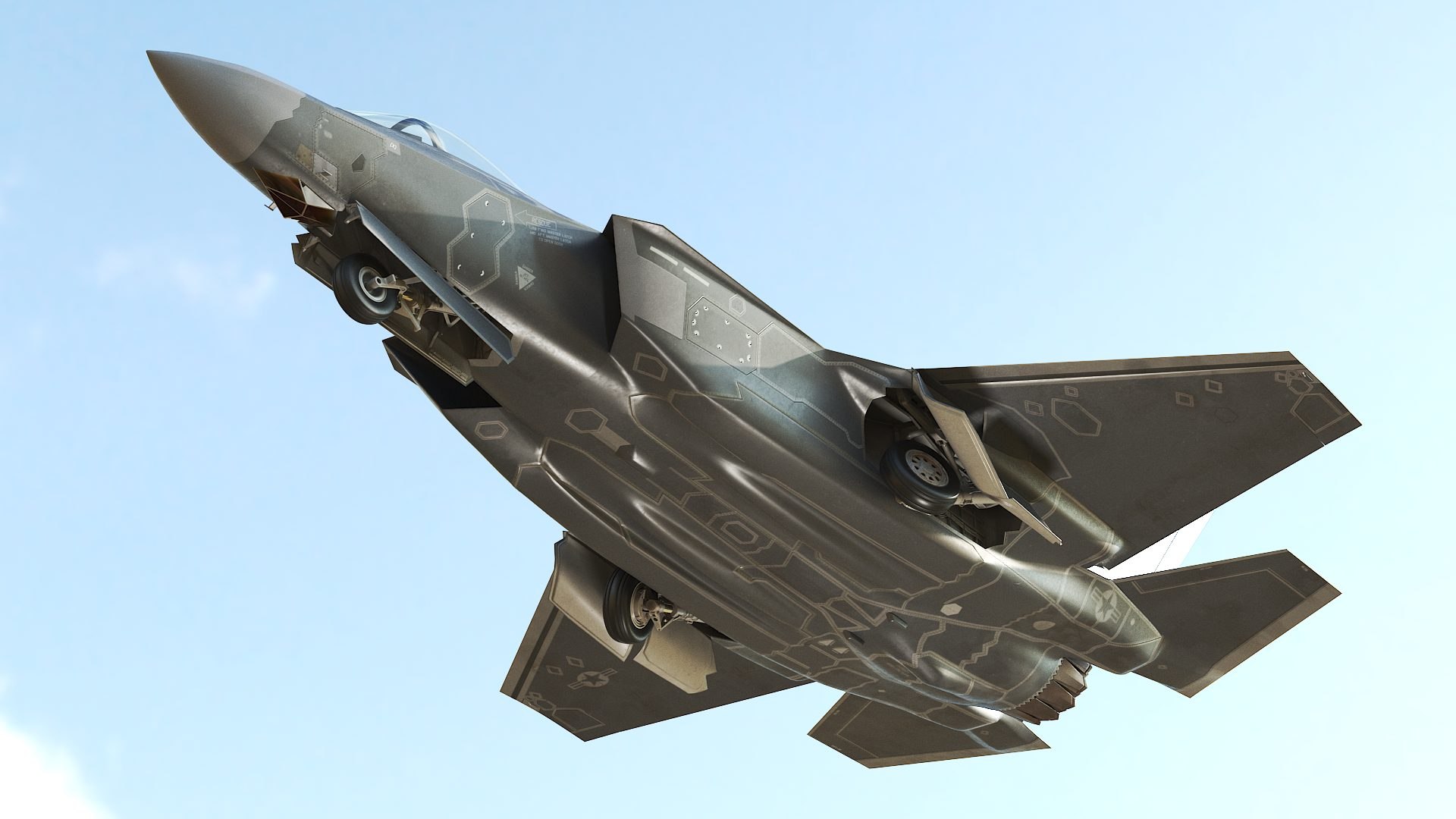 Lockheed Martin F-35A Lightning II rigged 3D model https://p.turbosquid.com/ts-thumb/Mz/SLdFH4/cY/f35_18/jpg/1630954549/1920x1080/fit_q87/869bf38316afbdf5114905c7009f7c1f0f9d085a/f35_18.jpg
