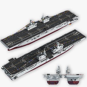 3D China Type 076 Amphibious Assault Ship CNS Sichuan