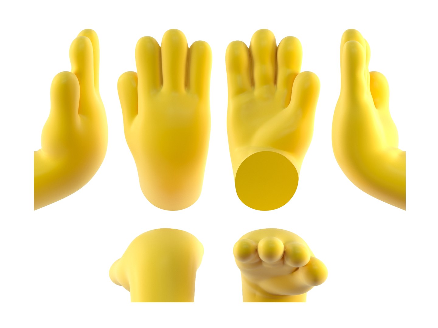 3D Simpsons Hand - Palm - TurboSquid 2559416
