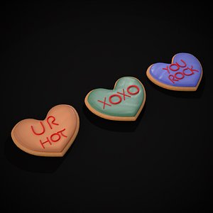 Valentines Day Sweetheart Cookies 3D model