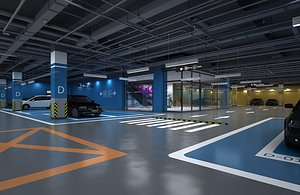 3D Underground Parking 05 model